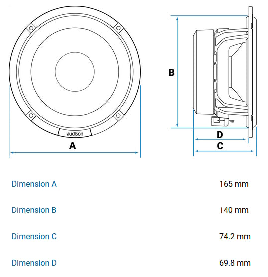 Audison AVX6.5 II Voce II 6.5inch Coaxial Speakers