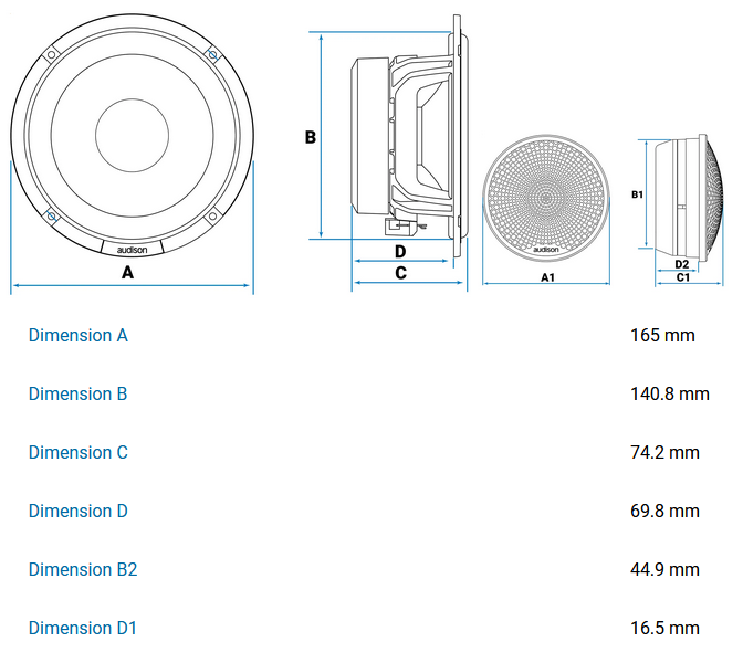 Audison AVK 6 P II Voce II 6.5inch Component Speakers